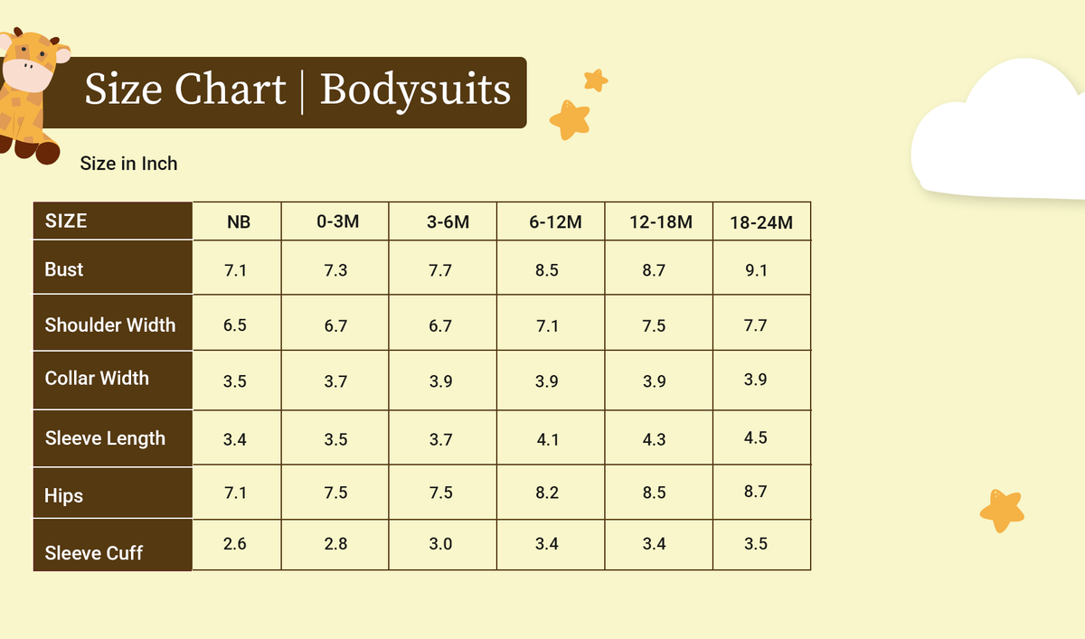 PJ Size Chart