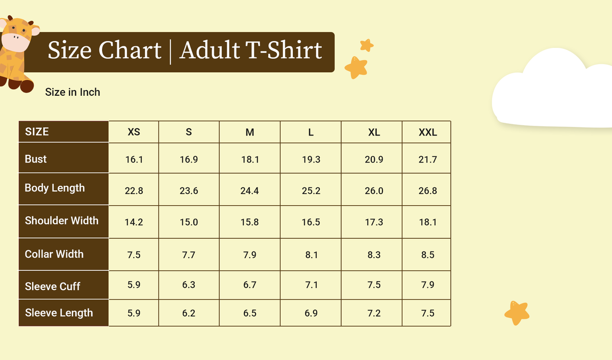 PJ Size Chart