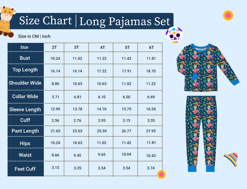 PJ Size Chart
