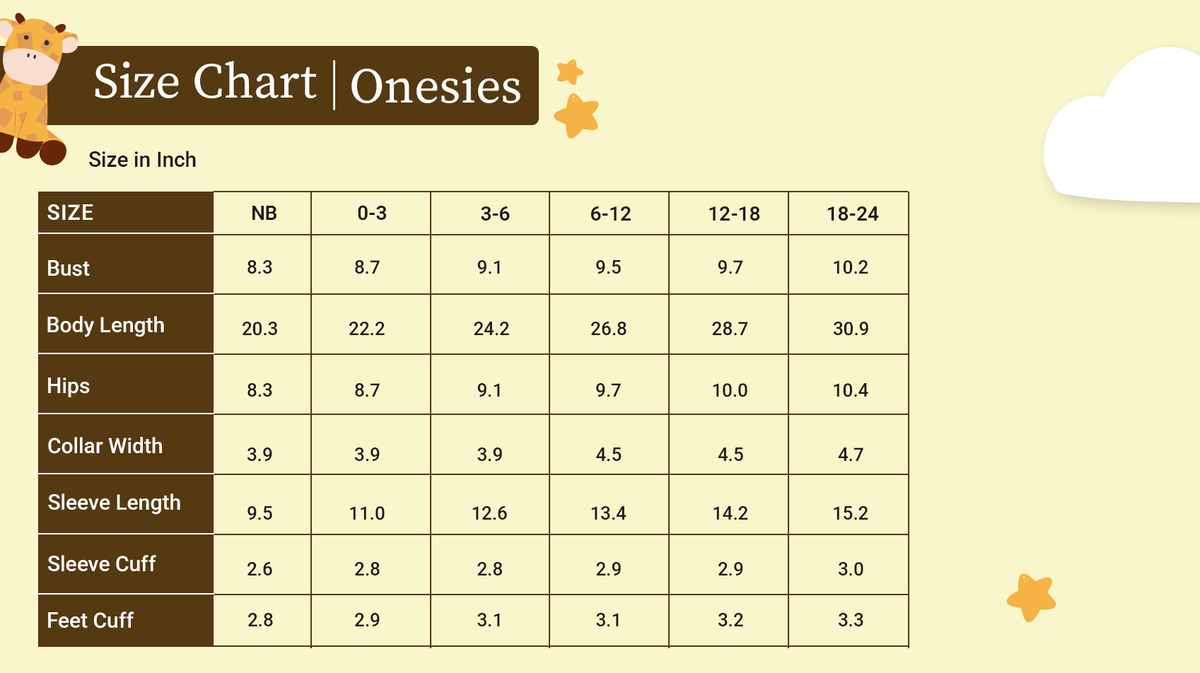 PJ Size Chart