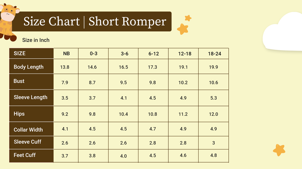 PJ Size Chart