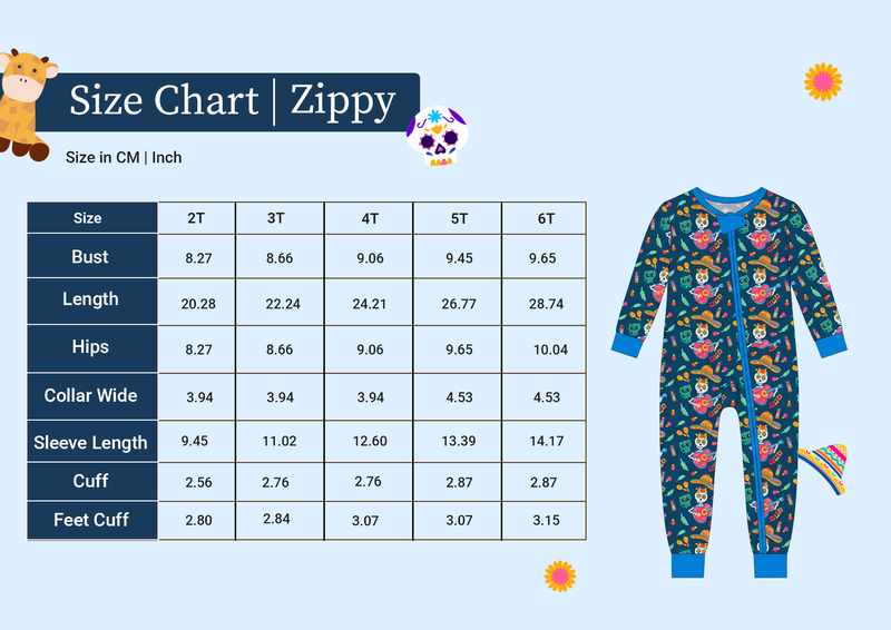 PJ Size Chart