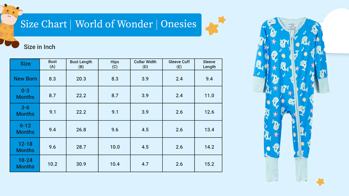 PJ Size Chart